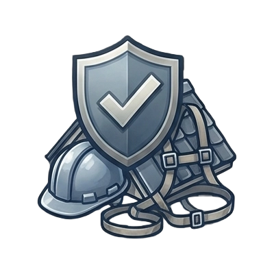 Chimney safety inspection shield icon